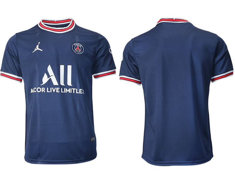 Men 2021-2022 Club Paris St German home aaa version blue blank Soccer Jersey->paris st german jersey->Soccer Club Jersey